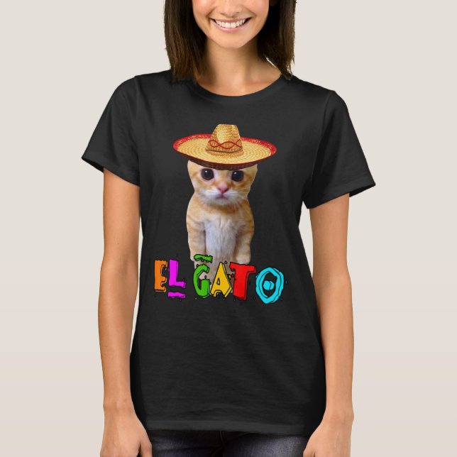Camiseta Meme El Gato Gato Mexicano Gato Latino Munchkin Ki (Anverso)