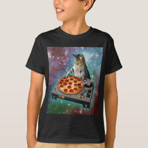 Camiseta Meme espacial Galaxia Universe Pizza Kitty Kitten
