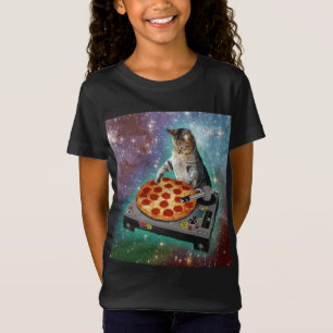 Camiseta Meme espacial Galaxia Universe Pizza Kitty Kitten