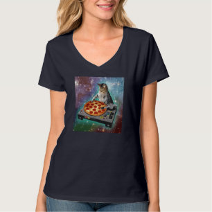 Camiseta Meme espacial Galaxia Universe Pizza Kitty Kitten
