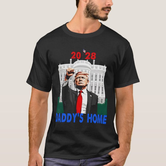 Camiseta Meme Funny 2028 Dad Home (Anverso)