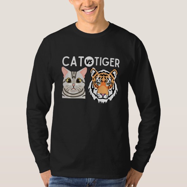 Camiseta Meme Gato Vs Tigre (Anverso)