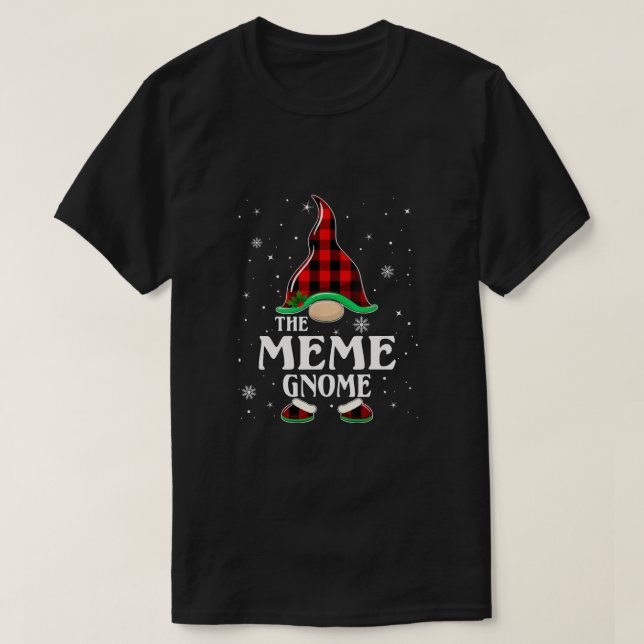 Camiseta Meme Gnome Buffalo Navidades familiares de juego (Diseño del anverso)