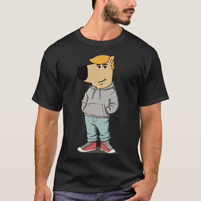 Camiseta Meme gracioso de perro que Trump Gorra hace grande (Anverso)