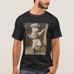 Camiseta Meme Gracioso de Vaquero Husky Siberiano Perro Lin