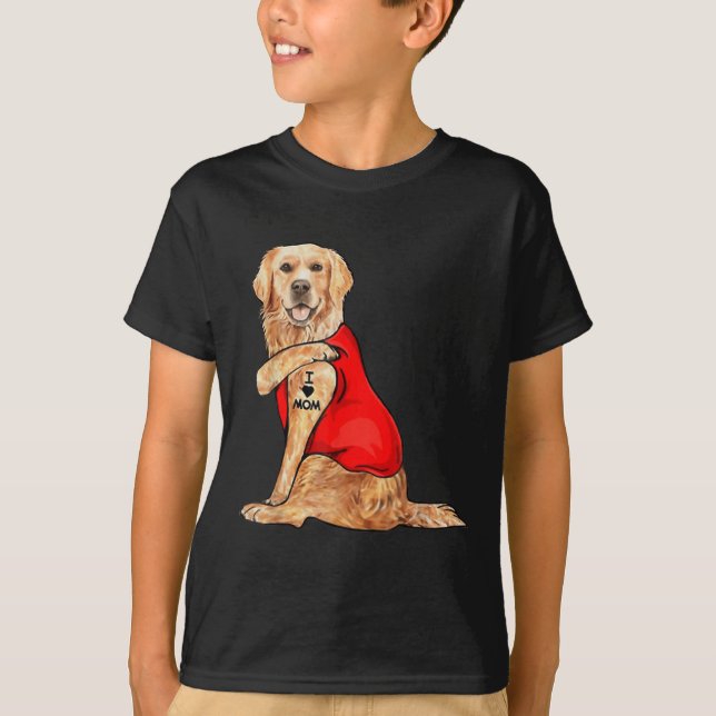 Camiseta Meme gracioso perro adoro a mamá tatuaje regalo ma (Anverso)