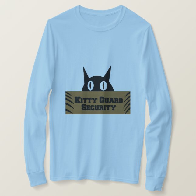 Camiseta Meme gracioso sobre la seguridad de Kitty Guard (Anverso del diseño)