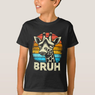 Camiseta Meme Gráfico Gráfico Gracioso Giraffe Bruh Para Lo