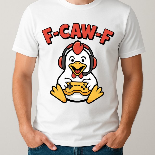 Camiseta Meme gráfico japonés de F-Caw-F Chicken Gamer (Subido por el creador)