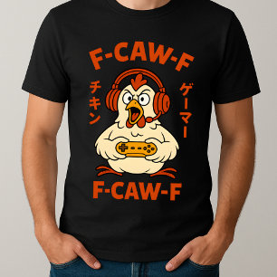 Camiseta Meme gráfico japonés de F-Caw-F Chicken Gamer