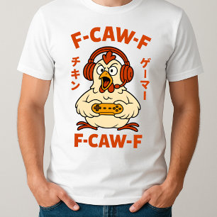 Camiseta Meme gráfico japonés de F-Caw-F Chicken Gamer