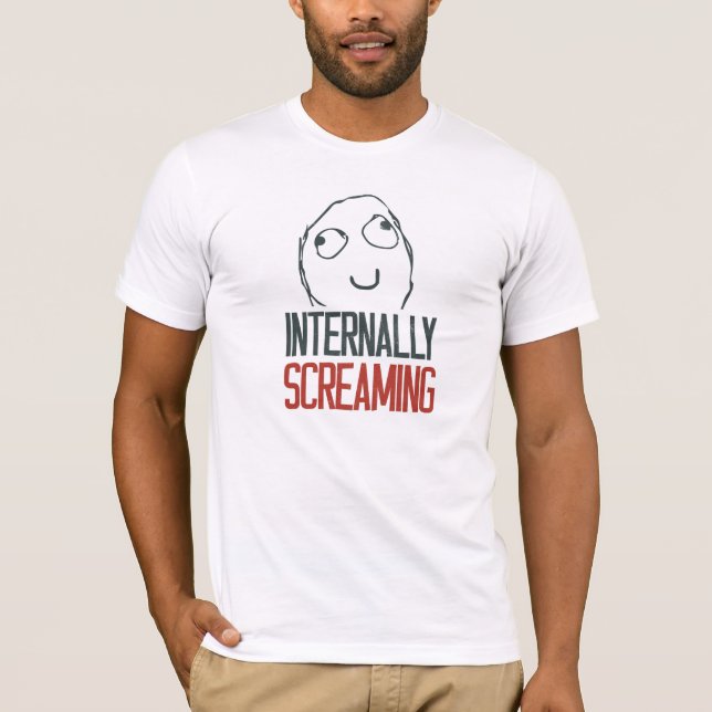 Camiseta Meme internamente de griterío (Anverso)