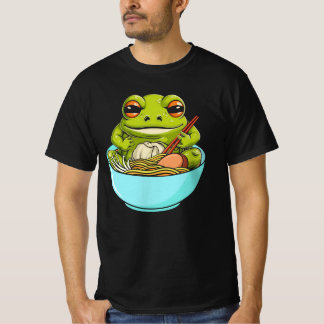 Camiseta Meme Kawaii Frog Come En El Kit Japonés Ramen Bowl