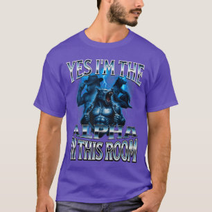 Camiseta Meme Lobo Alfa Macho Beta Divertido Vergonzoso Cri