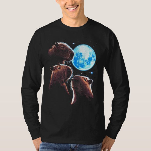 Camiseta Meme místico de Capybara Moon Funny de Capybara C (Anverso)