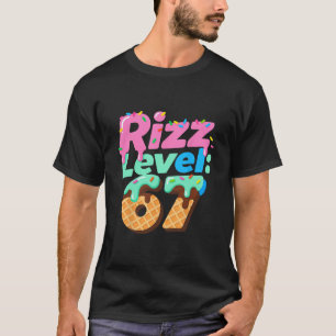 Camiseta Meme Nivel Rizz 67 Helado Goteo Meme Seis