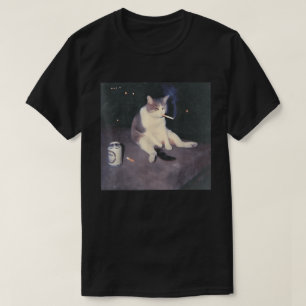 Camiseta Meme para fumar gato   Triste diseño divertidísimo