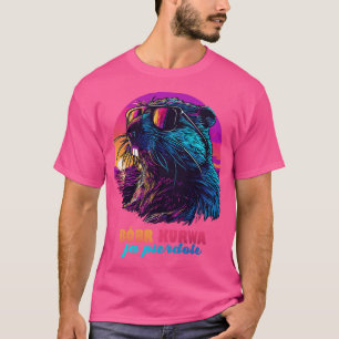 Camiseta Meme polaco Bbr Bober Kurwa Ja Pierdole Synthwave