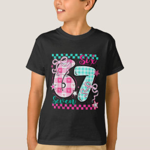 Camiseta Meme Retro Cuadrillé San Valentín Seis Siete Viral