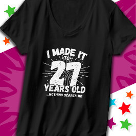 Camiseta Meme sarcástico de 27 años de edad gracioso cumple
