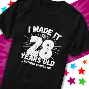 Camiseta Meme sarcástico de 28 años gracioso cumpleaños 28