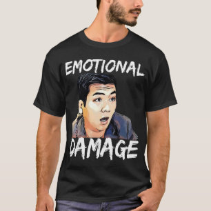 Camiseta Meme satírico sobre el daño emocional gracioso, el