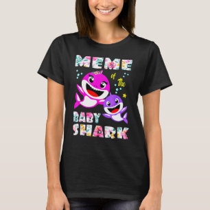 Camiseta Meme Shark Birthday Meme Shark Floral Family Mothe
