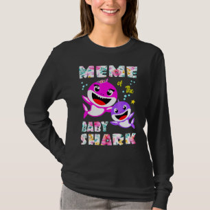 Camiseta Meme Shark Birthday Meme Shark Floral Family Mothe