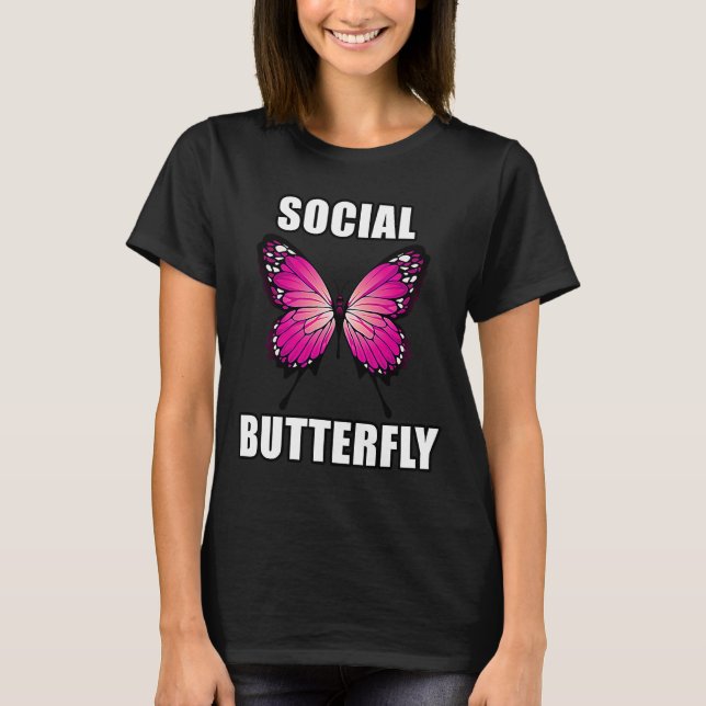 Camiseta Meme sobre la mariposa social (Anverso)