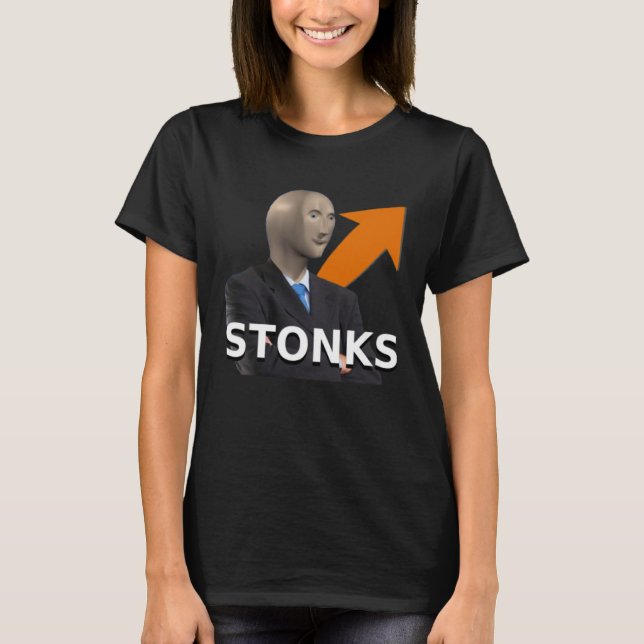 Camiseta Meme Stonks Man Plus Arrow (Anverso)