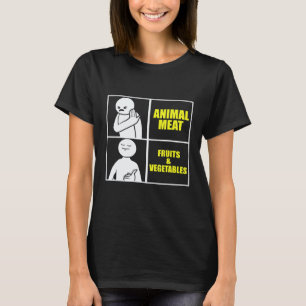 Camiseta Meme Vegano Humorístico Dieta Comida Vegetariana