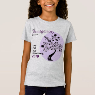 Camiseta Memento de árbol de arte moderno púrpura de la Reu