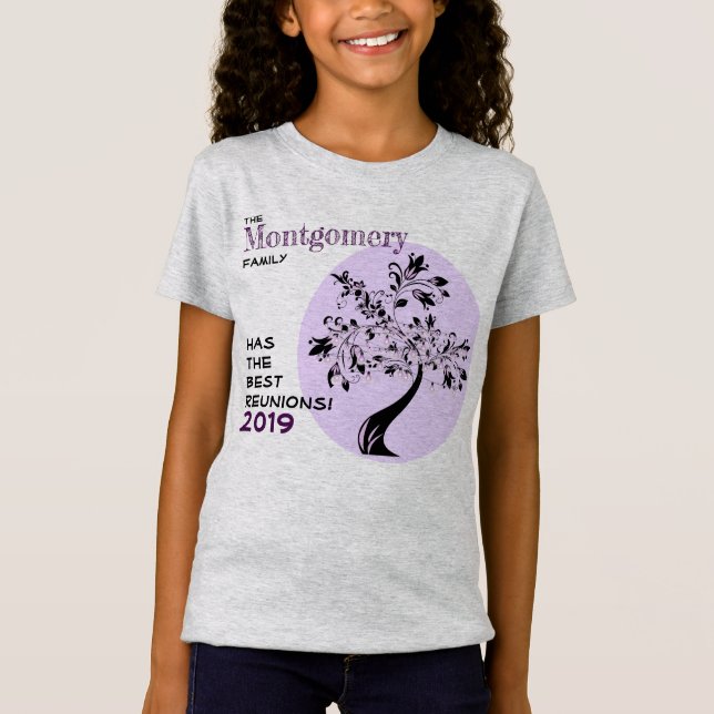 Camiseta Memento de árbol de arte moderno púrpura de Reunió (Anverso)