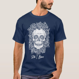 Camiseta ¡Memento Mori! Calavera y Rosas, mano dibujada