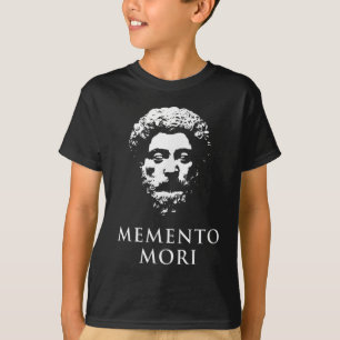Camiseta Memento Mori Con La Cabeza De Marcus Aurelius