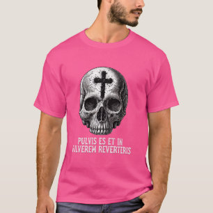 Camiseta Memento Mori Crucifijo Católico Tradicional Latín