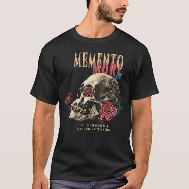 Camiseta Memento Mori - Diseño Brutal de Calzada (Anverso)