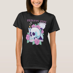 Camiseta Memento Mori Pastel Gótico Cráneo Gótico Mortal