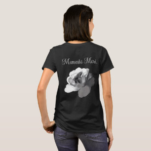 Camiseta Memento Mori Rosa Blanca Estética Dark Academia