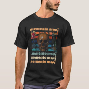 Camiseta Memento Mori Vintage Stutic Skull Art Graphic_1
