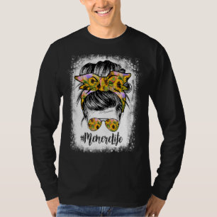 Camiseta Memere Life Bleached Memere Life Sunflower Messy