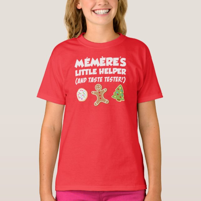 Camiseta Memere's Little Helper Christmas Cookies T-Shirt (Anverso)