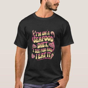 Camiseta Memes De Mariscos Estoy En Una Dieta De Mariscos V