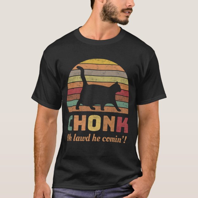 Camiseta Memes de memes para gatos de escala de chonk diver (Anverso)