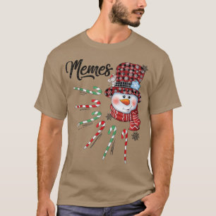Camiseta Memes de Snowman Navidades de candy caña roja