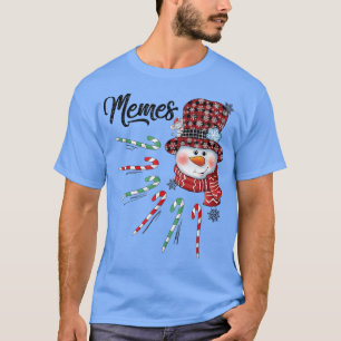 Camiseta Memes de Snowman Navidades de candy caña roja