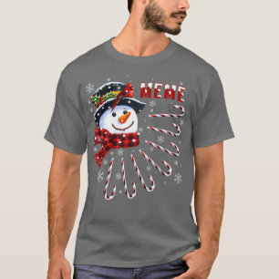 Camiseta Memes divertidos de Navidades Snowman con velas