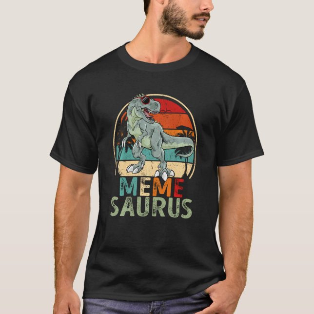 Camiseta Memesauro Rex Dinosaur Funny Meme Saurus Lover (Anverso)