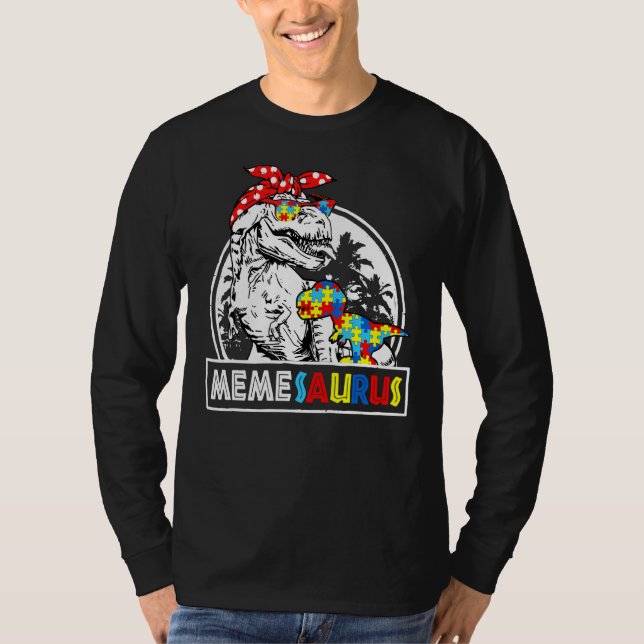 Camiseta Memesauro T Rex Dinosaur Meme Saurus (Anverso)