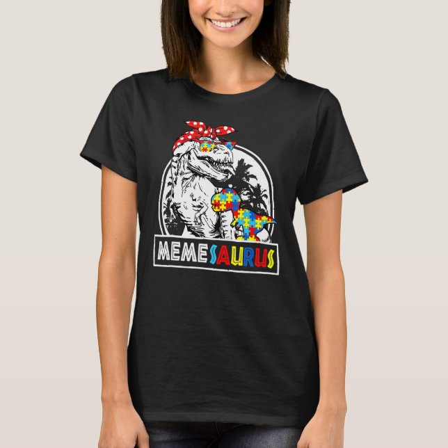 Camiseta Memesauro T Rex Dinosaur Meme Saurus (Anverso)